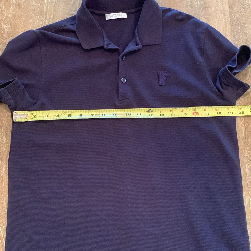 Versace Collection Large Polo In Navy - Picture 9 of 9